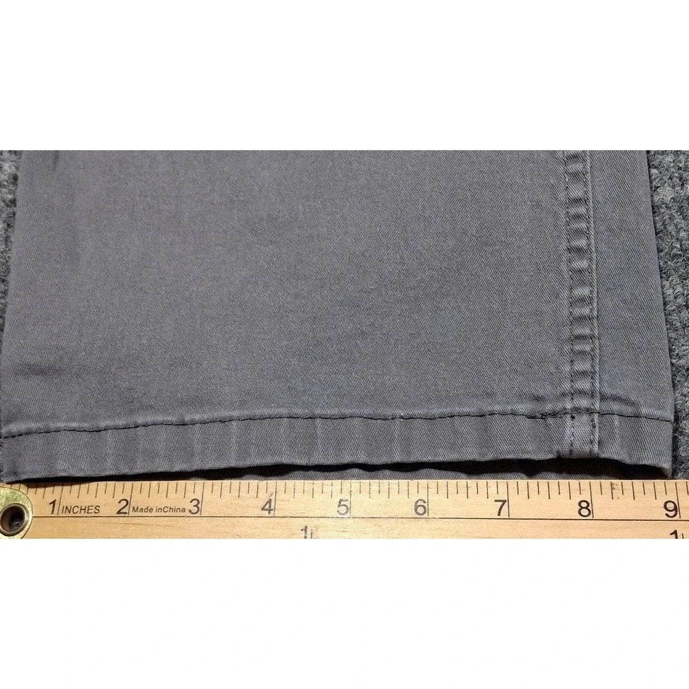 Harbor Bay DXL Mens 46x28 Grey Continuous Comfort Waistband Chino Pants Stretch‎